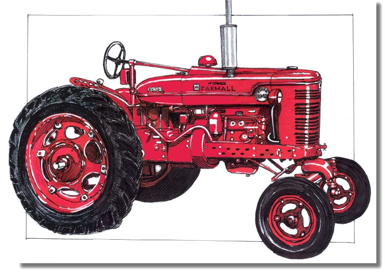 vintage tractor clipart - photo #36